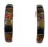 Authentic Sterling Silver Multicolor Post Hoop Earrings RX65632